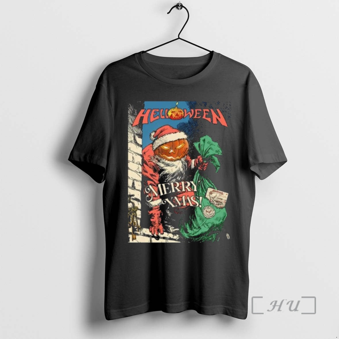 Officials Helloween Merry Xmas Pumpkin Powered Santa T-Shirts, Hoodie, Sweatshirt | VibeTeeNation.com