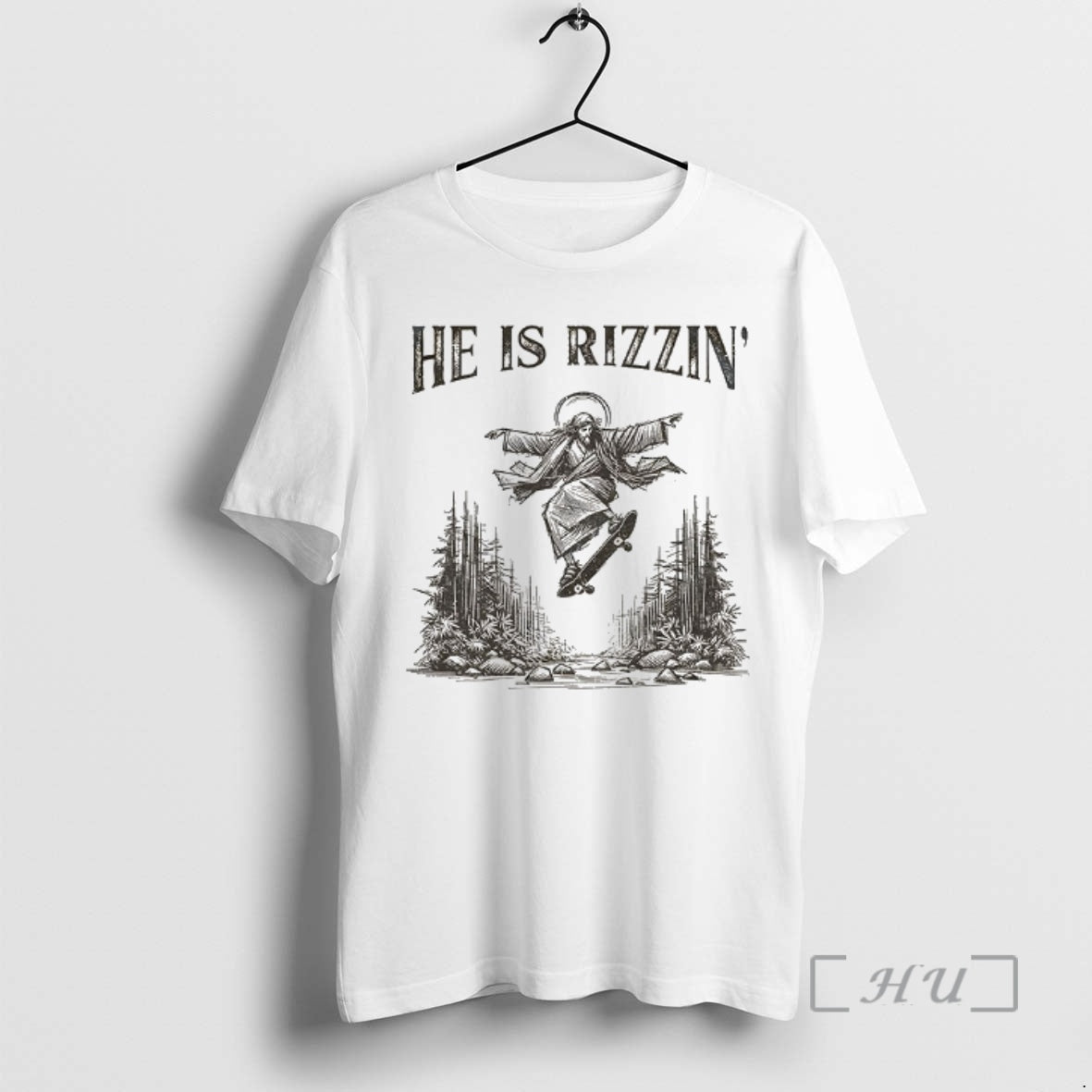 Officials Jesus Skateboarding He Is Rizzin Vintage T-Shirts, Hoodie, Sweatshirt | VibeTeeNation.com