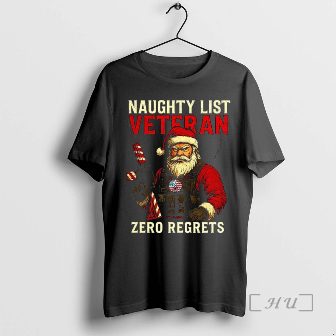 Officials Santa Claus Naughty List Veteran Zero Regrets Christmas T-Shirts, Hoodie, Sweatshirt | VibeTeeNation.com