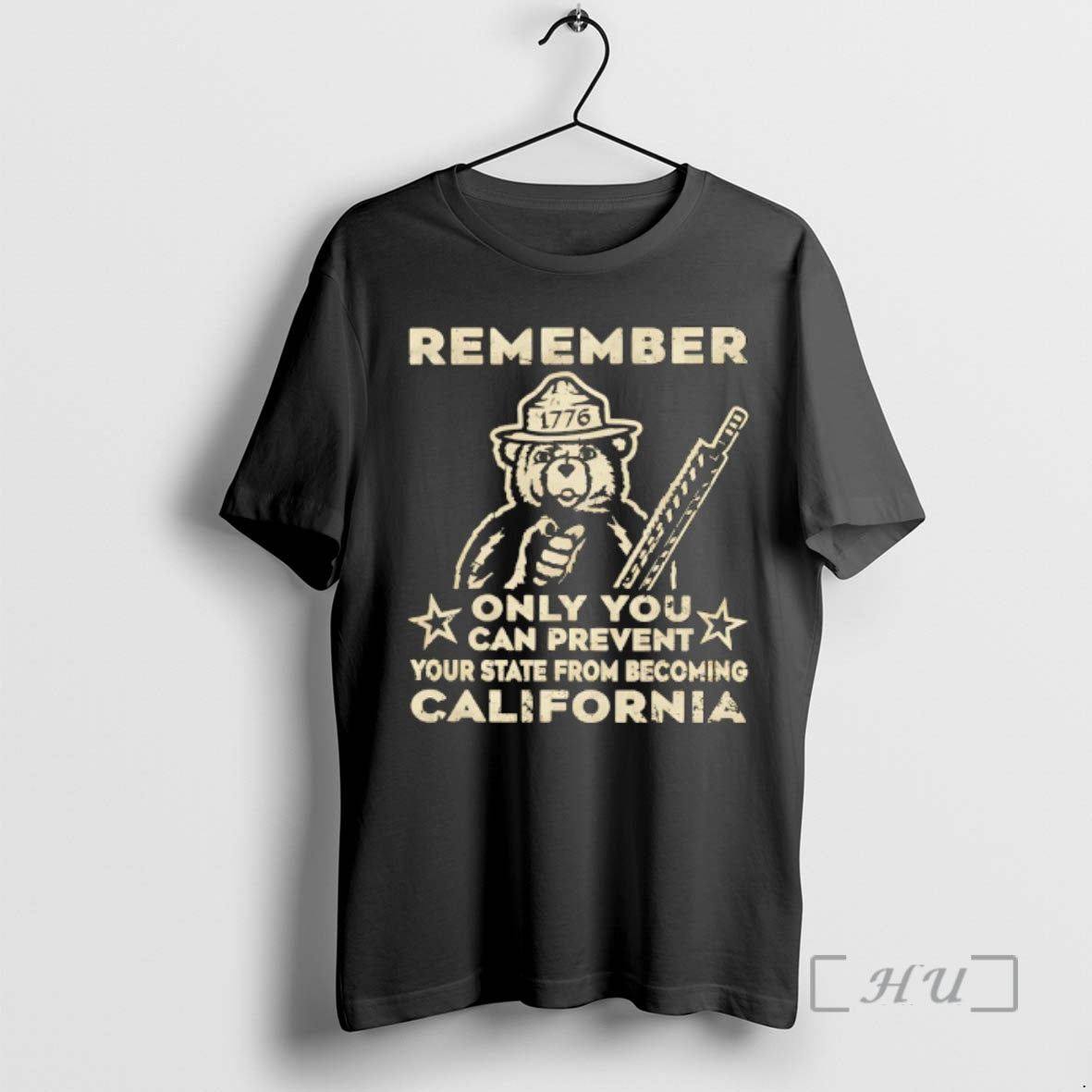 Officials Smokey Bear Remember 1776 Only You Can Prevent Your State From Becoming California Premium T-Shirts, Hoodie,...