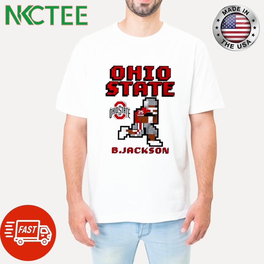 Ohio State Buckeyes Football Bo Jackson Retro Baller pixel shirt