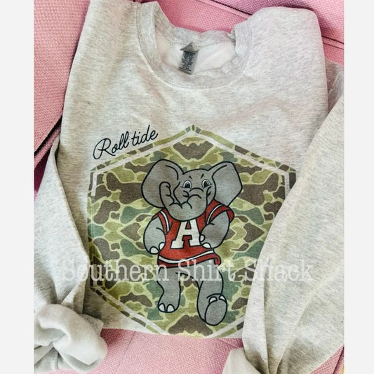 Old Camo Roll Tide Sweatshirt | Bama Gameday Sweatshirt