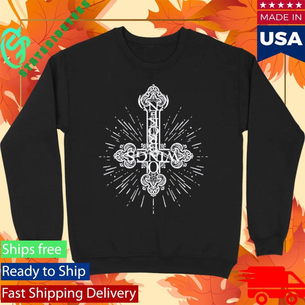 On Broken Wings Crucifix Shirt