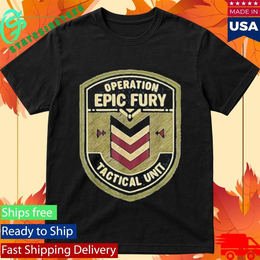 Operation Epic Fury The Retro 90s Command Patch T-Shirt