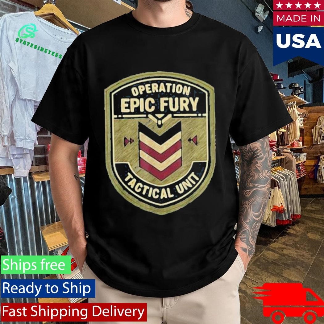 Operation Epic Fury The Retro 90s Command Patch T-Shirt