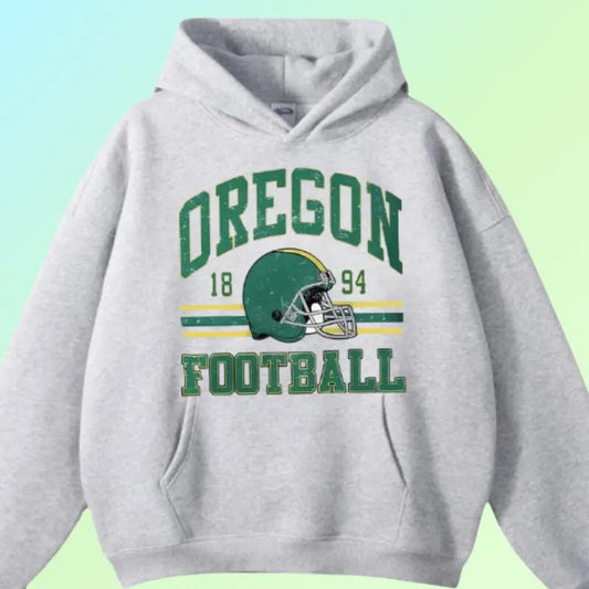 Oregon Ducks Hoodie, Classic Team Logo with Mascot Graphic, Cozy White Pullover for Unisex Fan Wear, Perfect for Game Day and Everyday Style, Support Oregon with Pride Cotton Tops