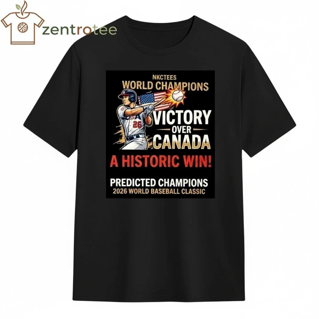 Original 2026 World Baseball Classic Team USA vs Canada T-Shirt – A Historic Win Special Edition