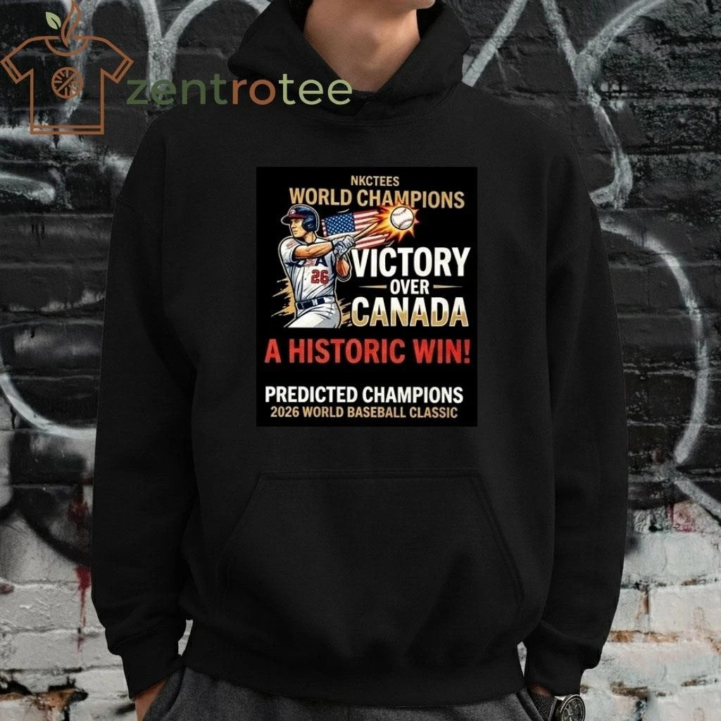 Original 2026 World Baseball Classic Team USA vs Canada T-Shirt – A Historic Win Special Edition
