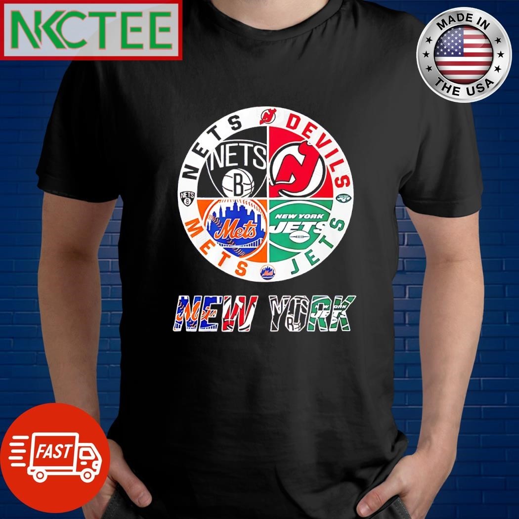 Original Circle Brooklyn Nets x New York Jets x New Jersey Devils x Mets New York shirt