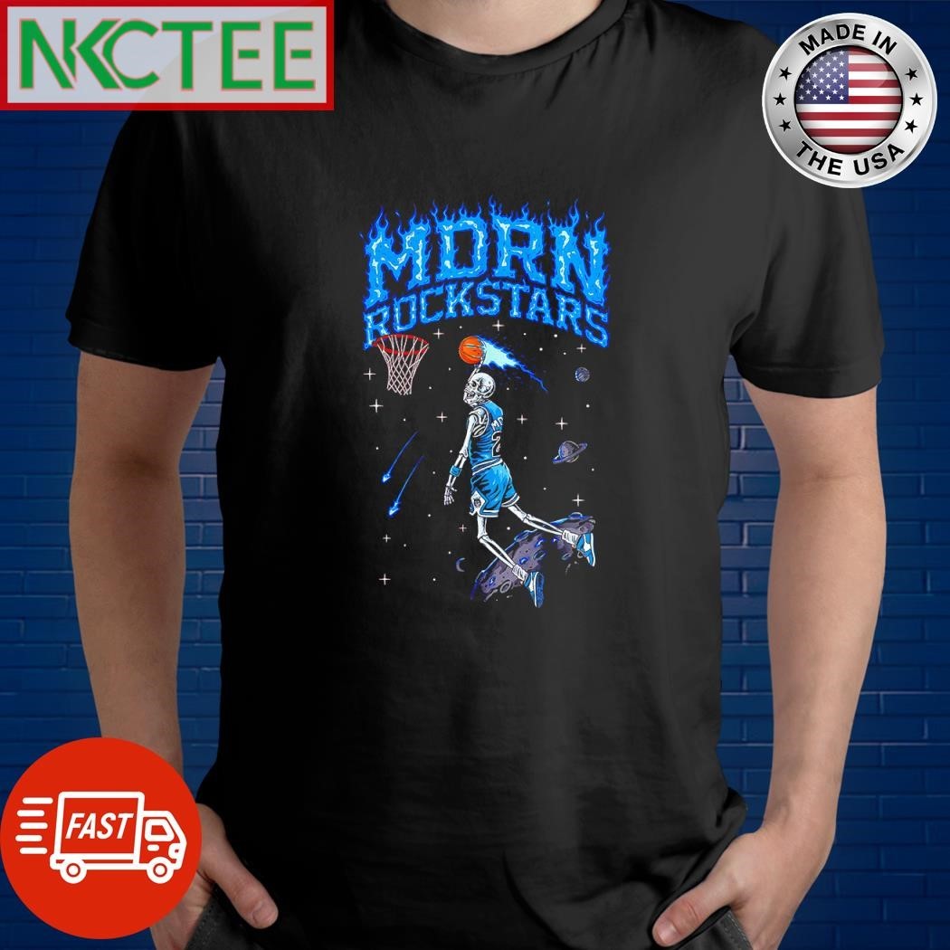 Original MDRN Rockstars skeleton dunk basketball shirt