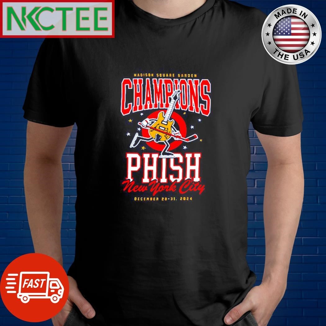 Original Madison Square Garden Champions Phish New York City December 28 31 2024 guitar hockey shirt