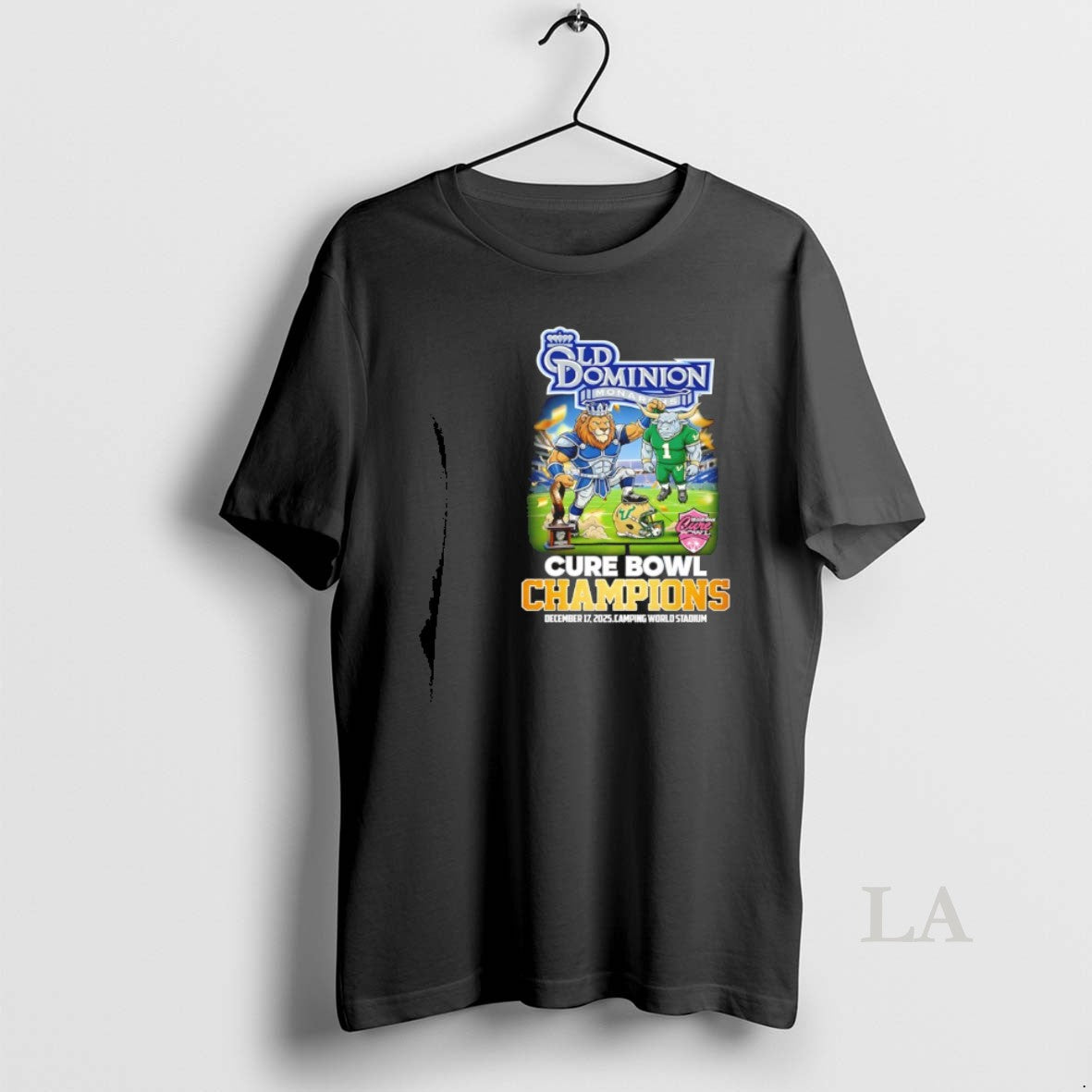 Original Old Dominion 24 10 South Florida 2025 Cure Bowl Champions Mascot T-Shirts, Hoodie, Sweatshirt | VibeTeeNation.com