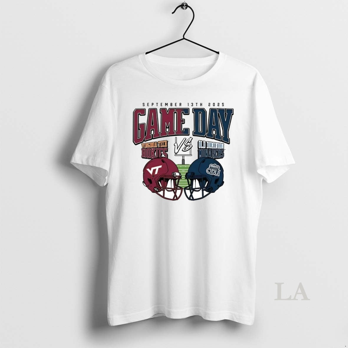 Original Virginia Tech Hokies Vs Old Dominion Monarchs 2025 Gameday Helmet Matchup T-Shirts, Hoodie, Sweatshirt