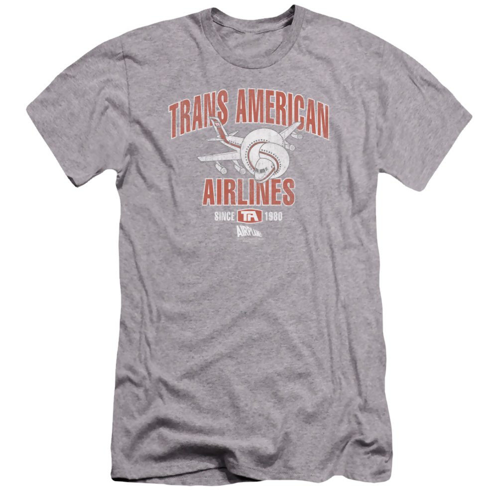 Airplane Trans American - Men's Premium Slim Fit T-Shirt