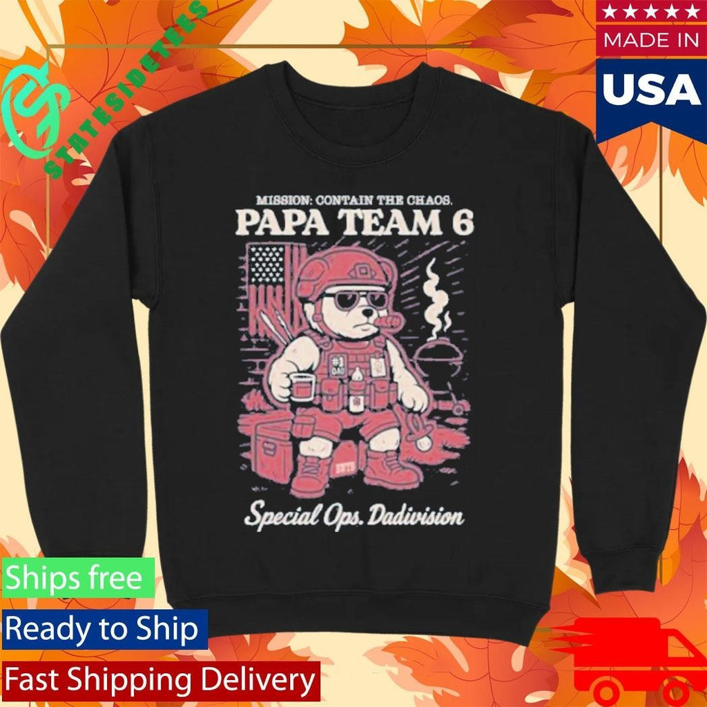 Papa Team 6 Bear Special Ops Dadivision Shirt