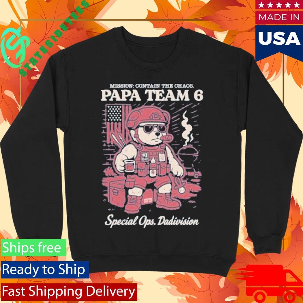 Papa Team 6 Bear Special Ops Dadivision Shirt