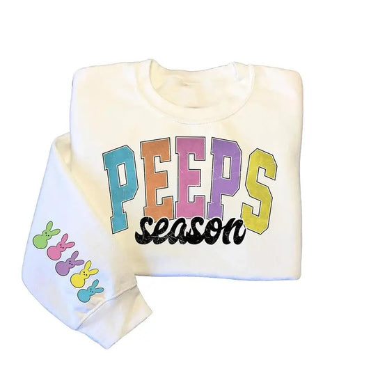 Peeps Season Sweatshirt, Funny Easter Sweatshirt, Easter Sweatshirt for Women, Womens Easter Gift, Cute Easter Day Sweater, Gift for Easter