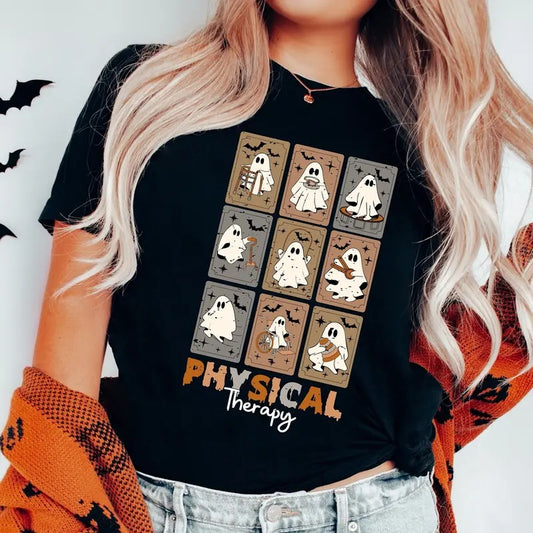 Physical Therapy Shirt Physical Therapist Pt Gift Pt T-shirt Gift For Physical Pt Therapists Pediatric Physical Therapy Pt Ghosts Tee