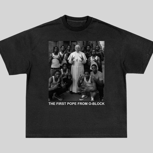 Pope From Oblock Shirt First American Pope, Pope Back to Da Hood Chicago Style