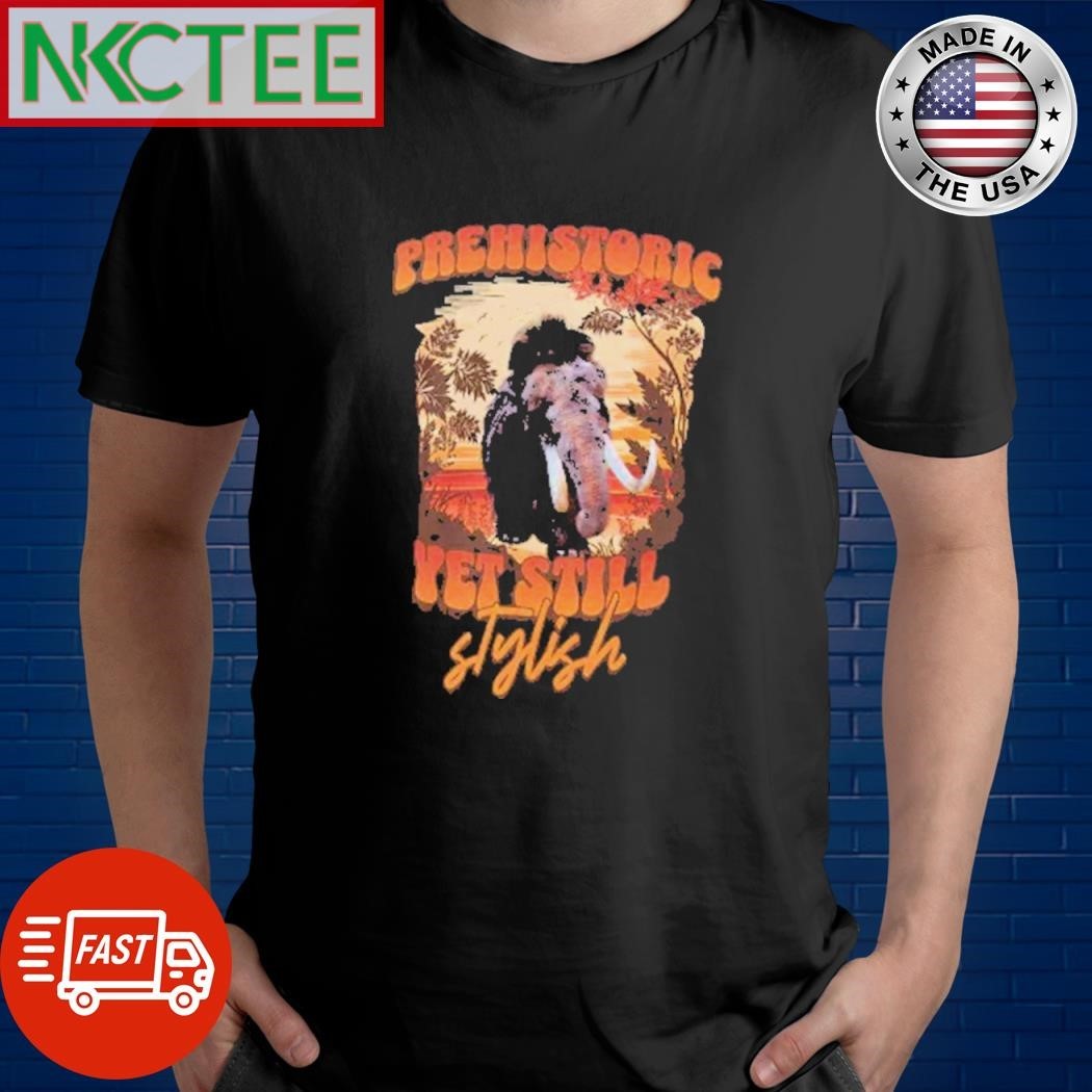 Prehistoric, Yet Still Stylish Woolly Mammoth paint shirt
