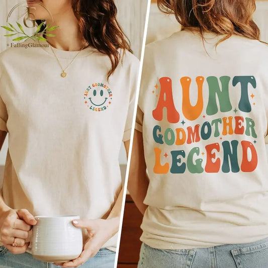 Premium  Aunt Godmother Legend Sweatshirt, Aunt Shirt, Godmother Shirt, Godmother Gift for Baptism, Godmother Proposal,Godmom Tee,Funny Godparent Tee