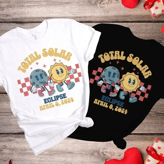 Premium  Total Solar Eclipse Funny Shirt April 8 2024, Matching Family Vacation Solar Eclipse Shirts, Solar Eclipse Viewing Party Tshirt Retro Style