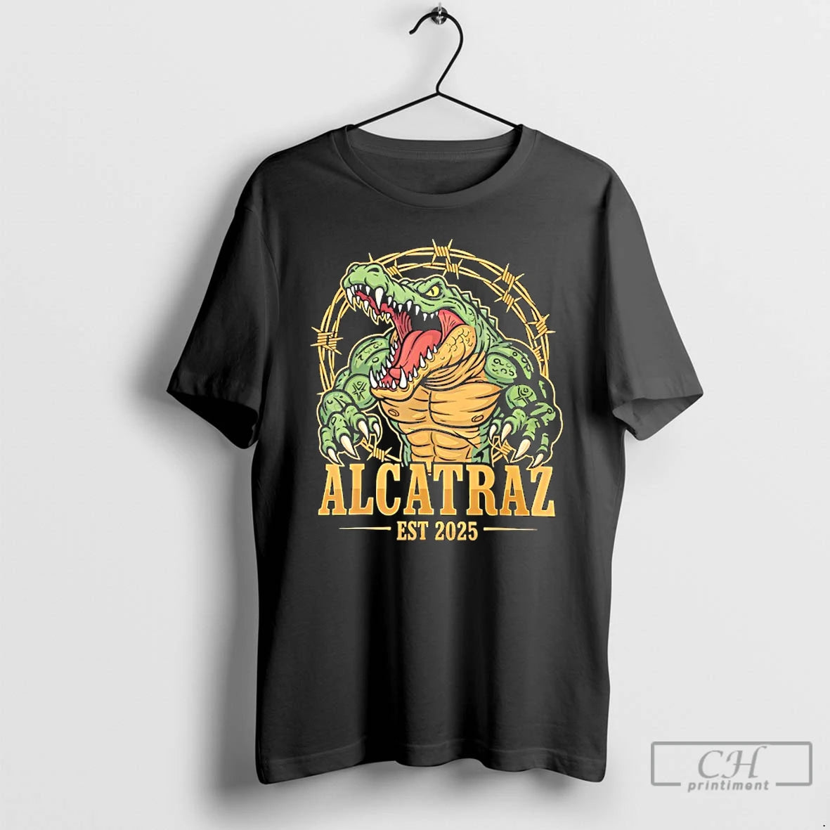 Premium Alligator Alcatraz Muscle Florida Everglades Est 2025 T-Shirts, Hoodie, Sweatshirt | VibeTeeNation.com
