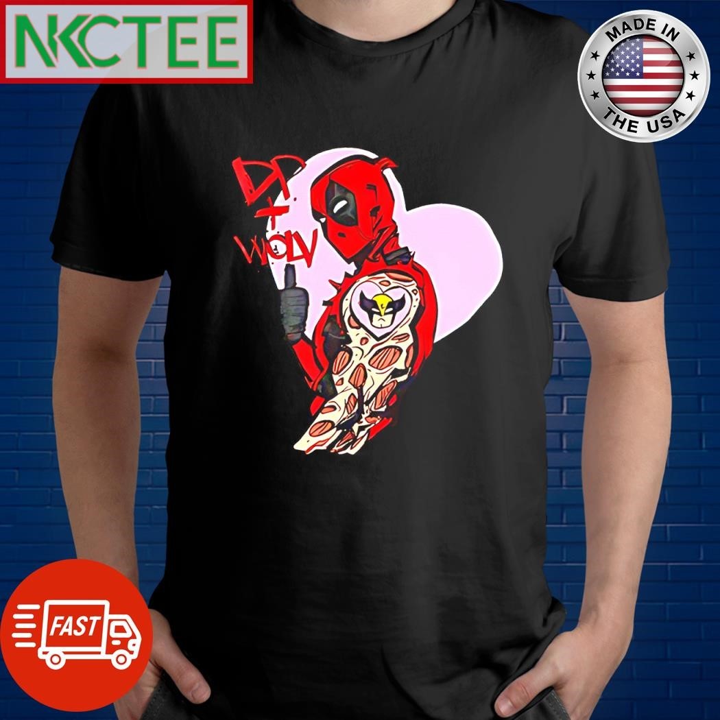 Premium Deadpool I Heart You DP + Woly shirt