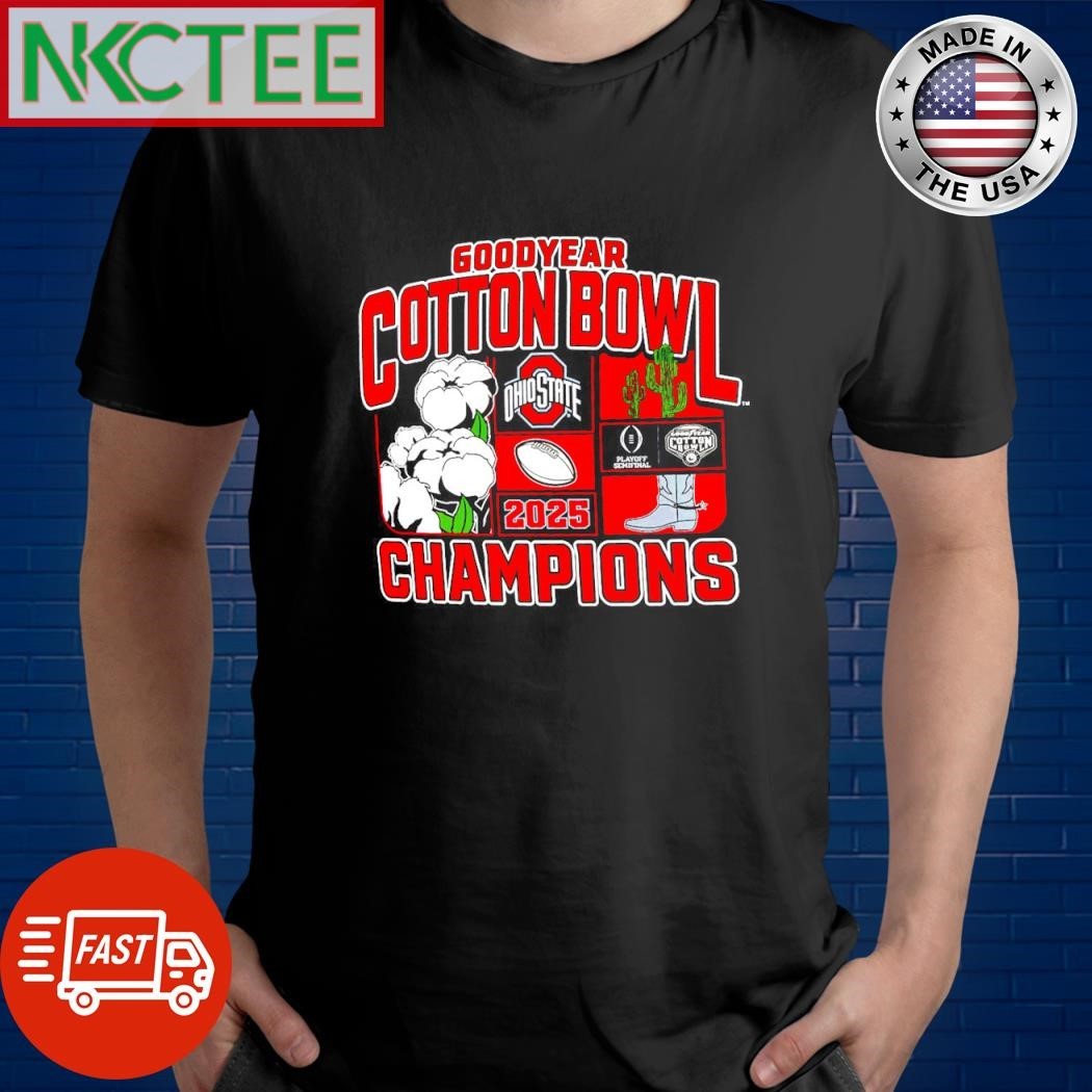 Premium Goodyear Cotton Bowl Ohio State Buckeyes 2025 Champions graphic shirt