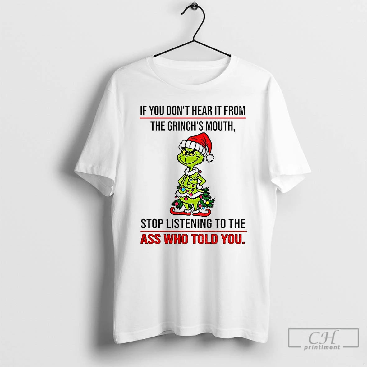 Premium Grinch Santa Im Not A Perfect Daughter But My Crazy Dad Loves Me And T-Shirts, Hoodie, Sweatshirt | VibeTeeNation.com