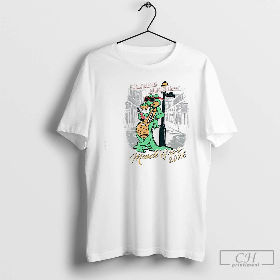 Premium Mardi Gras 2026 Gator Tails On Bourbon Street T-Shirts, Hoodie, Sweatshirt | VibeTeeNation.com