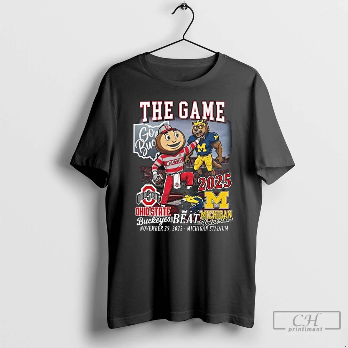 Premium Ohio State Buckeyes The Game Beat Michigan 2025 Michigan Stadium Mascot T Shirts Sweater Hoodie, Sweatshirt
