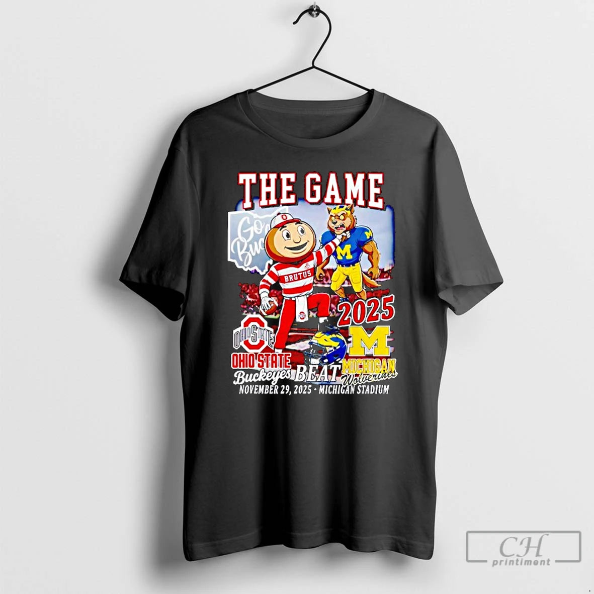 Premium Ohio State Buckeyes The Game Beat Michigan 2025 Michigan Stadium Vintage T T Shirts Hoodie, Sweatshirt