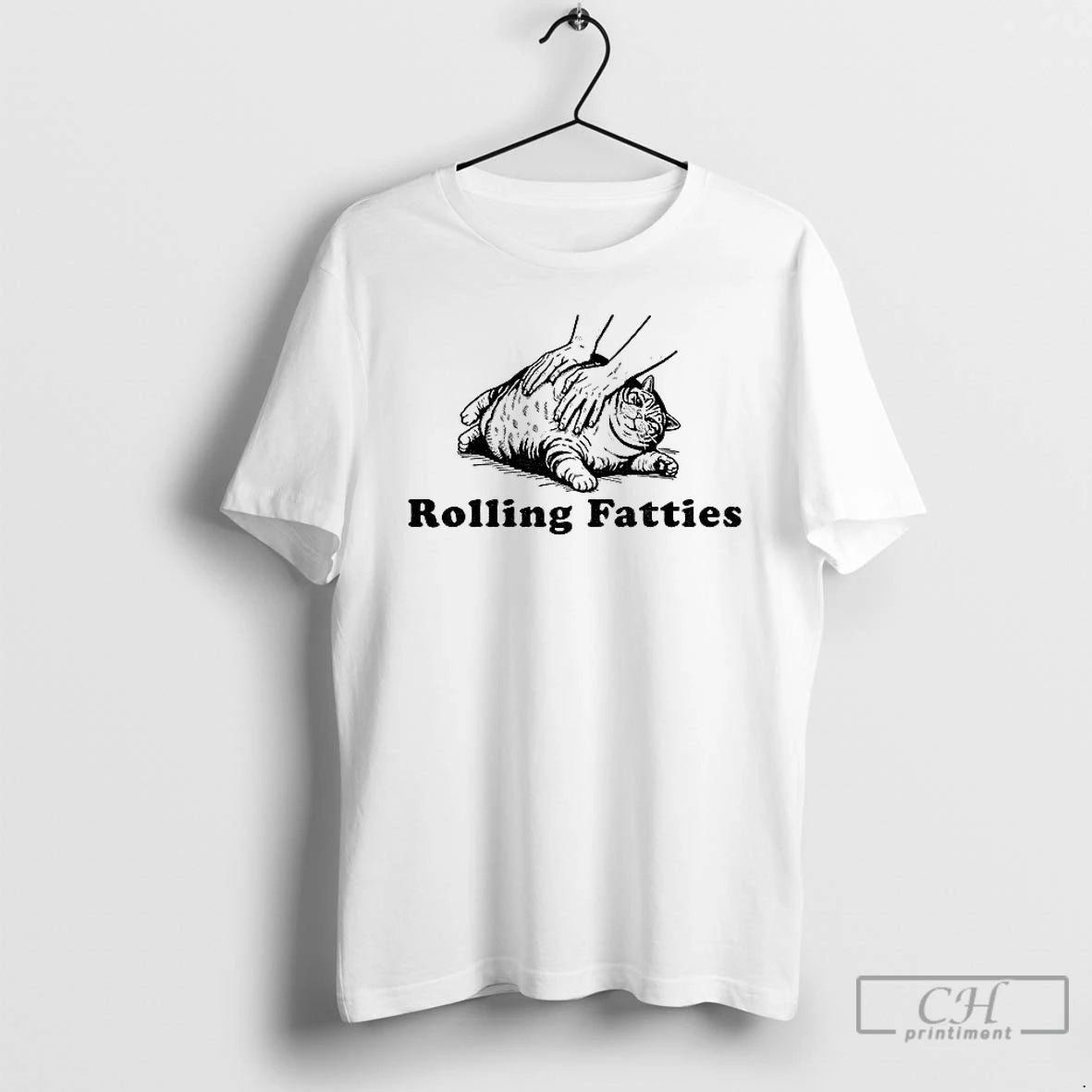 Premium Rolling Fatties Cat Funny Meme T-Shirts, Hoodie, Sweatshirt | VibeTeeNation.com