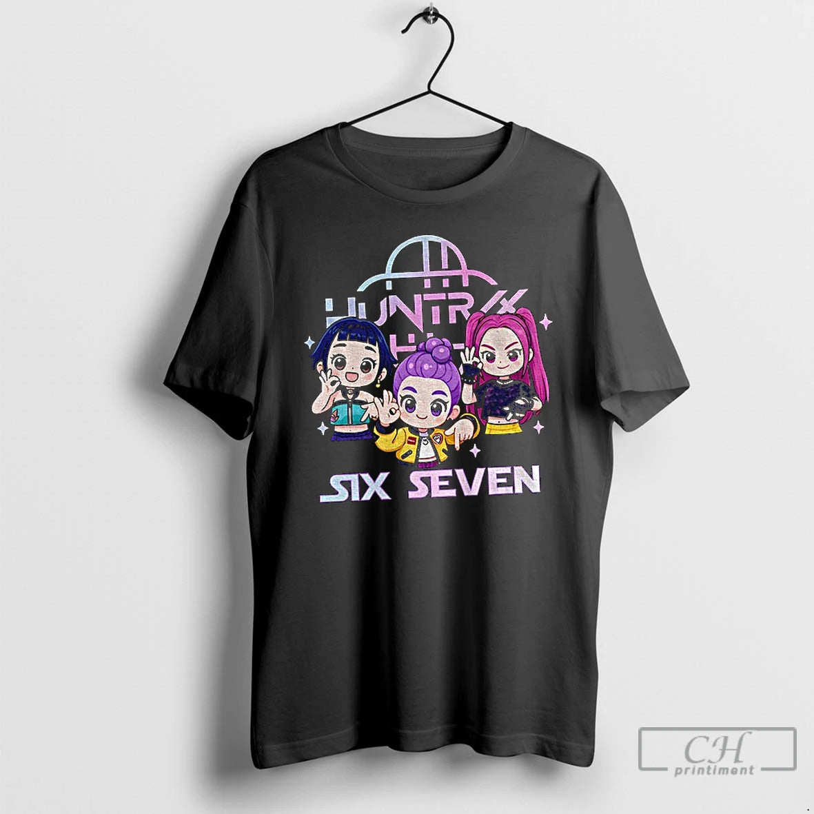 Premium Six Seven 6 7 Meme Chibi Kpop Girls Band Kpop Demon Hunter T Shirts Hoodie, Sweatshirt | VibeTeeNation.com