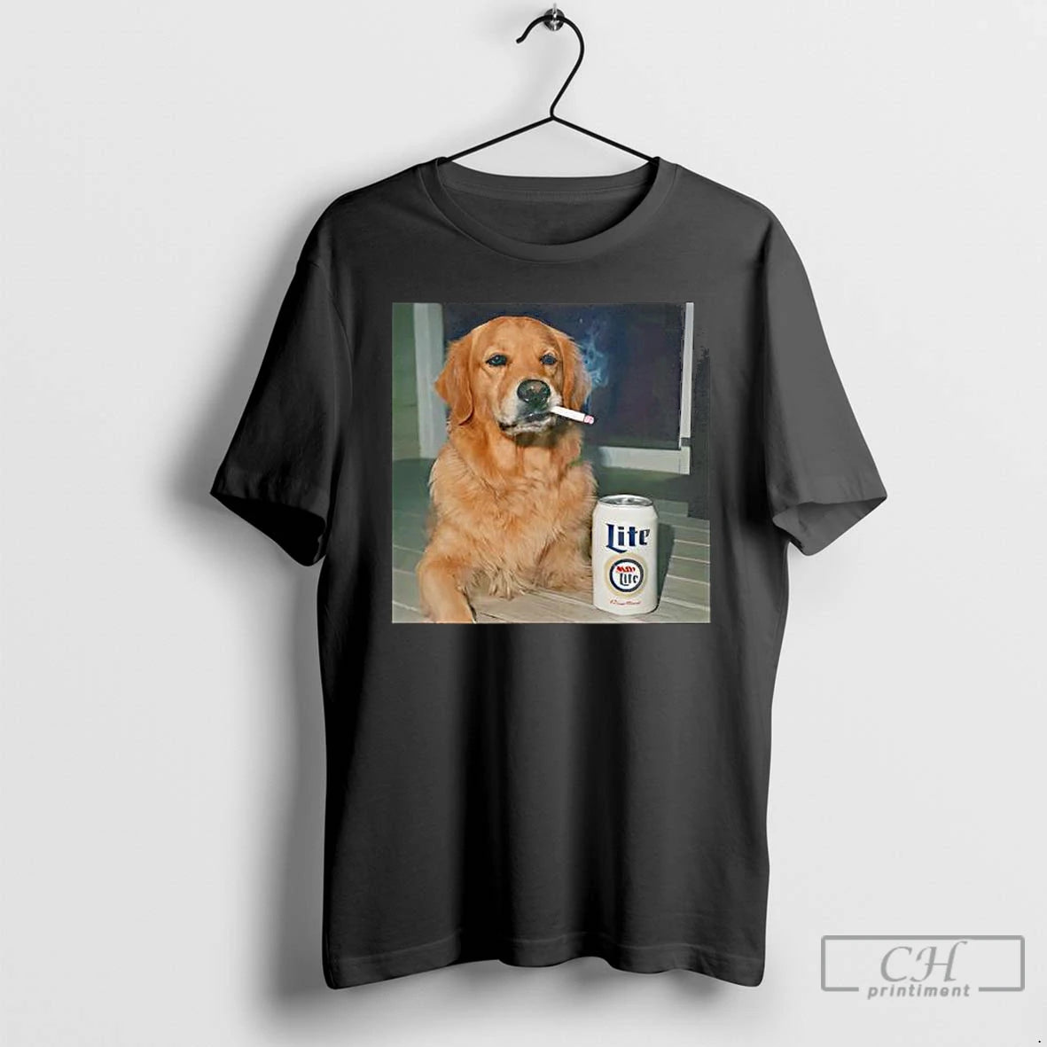 Premium Smoking Golden Retriever Funny Dog Meme T-Shirts, Hoodie, Sweatshirt | VibeTeeNation.com