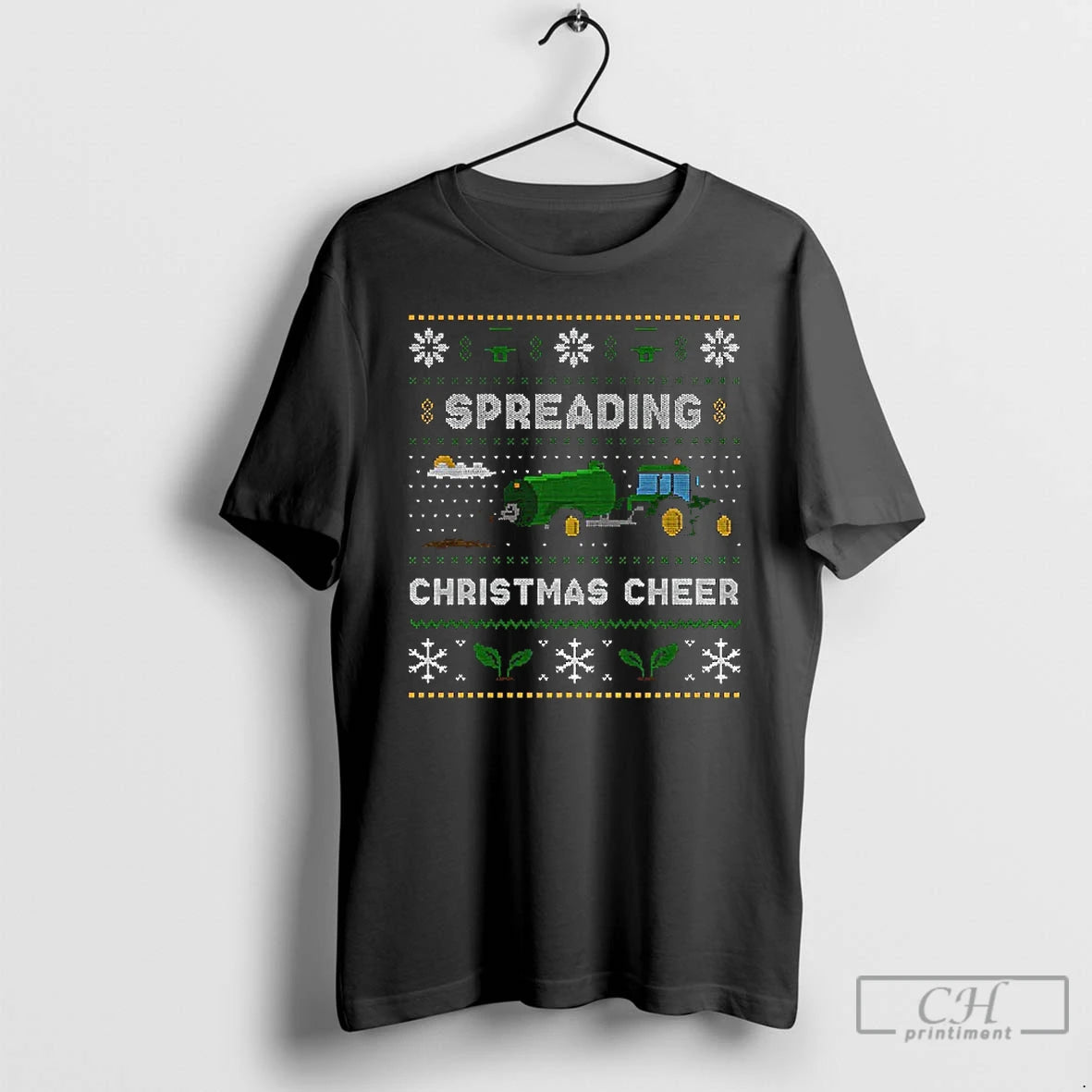 Premium Spreading Christmas Cheer Green Farming T-Shirts, Hoodie, Sweatshirt | VibeTeeNation.com