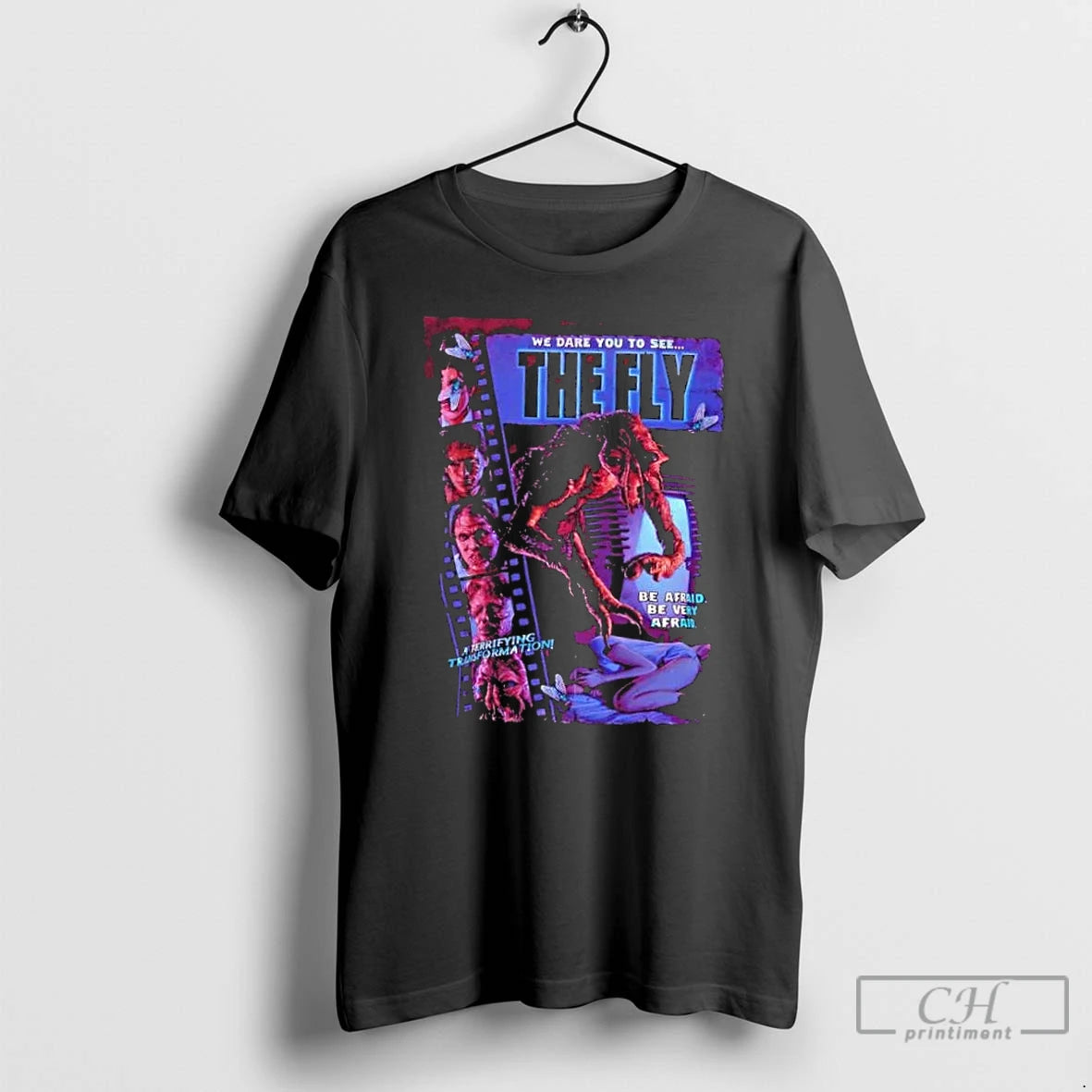 Premium The Fly 1986 Retro Horror Movie T-Shirts, Hoodie, Sweatshirt | VibeTeeNation.com