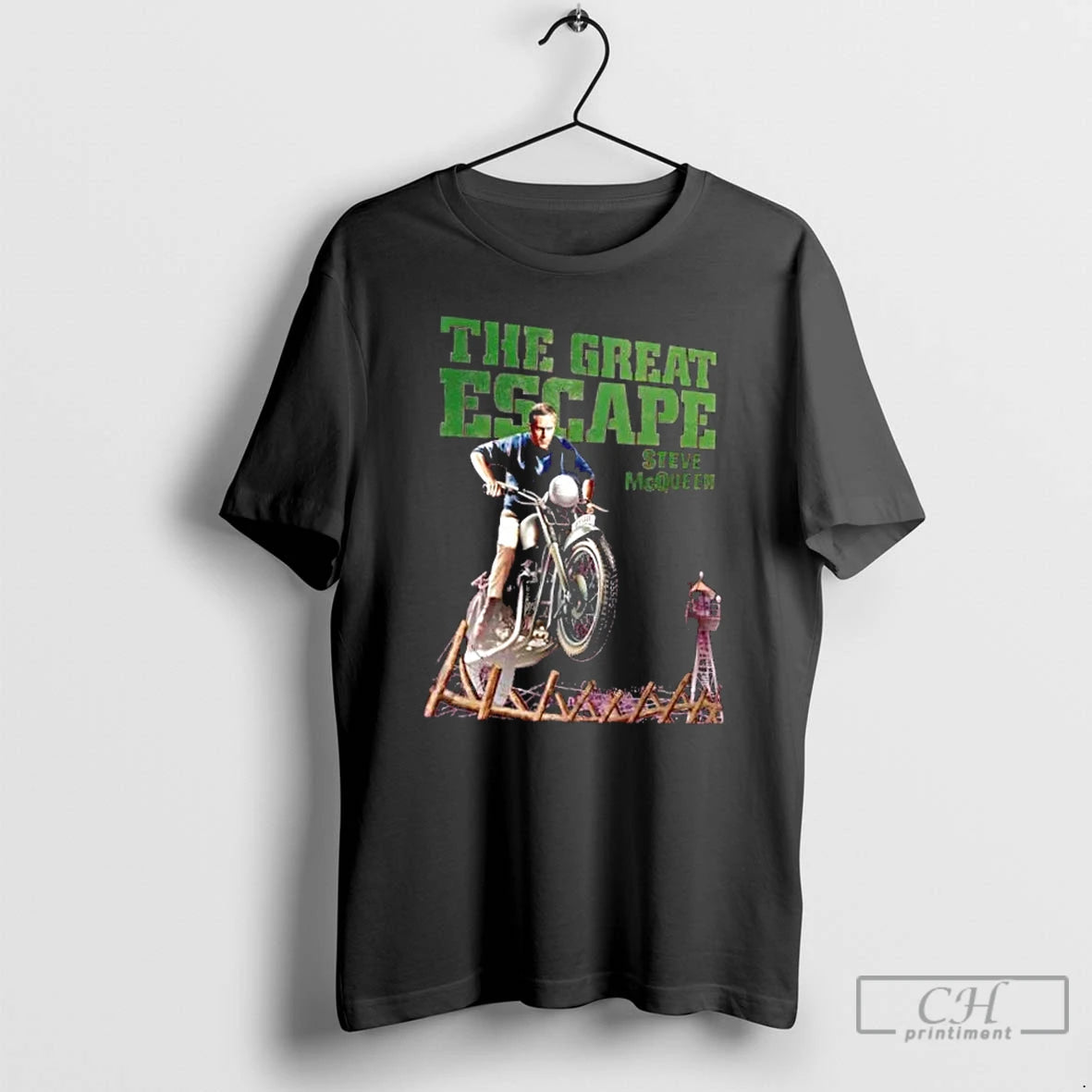 Premium The Great Escape Steve Mcqueen Motorcycle T-Shirts, Hoodie, Sweatshirt | VibeTeeNation.com