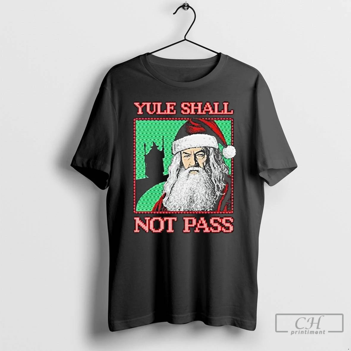 Premium Yule Shall Not Pass Santa Witch Christmas T-Shirts, Hoodie, Sweatshirt | VibeTeeNation.com