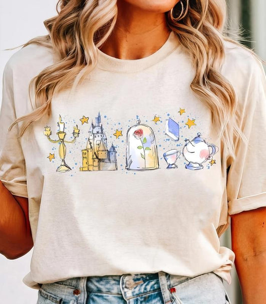Princess Belle Fall Tshirt Sweatshirt, Beauty And The Beast Characters Shirt, Belle World Tee, Funny Outfit, Family Trip
