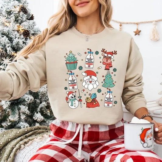 Propoful Nurse Christmas Sweatshirt, Santa Nurse Christmas Shirt, ICU ER Nurse Shirt, Xmas Nurse Life Tee, Nurse Gifts, Unisex Shirt, Gift For Her, Gift For Him