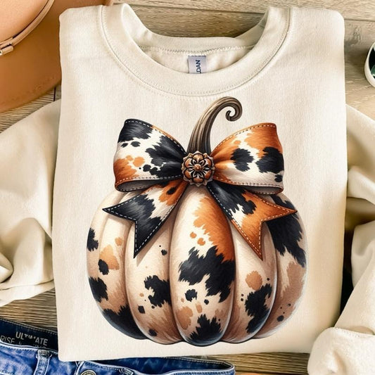 Pumpkin Coquette Halloween Fall - Print Unisex Crew neck Tee T-shirt