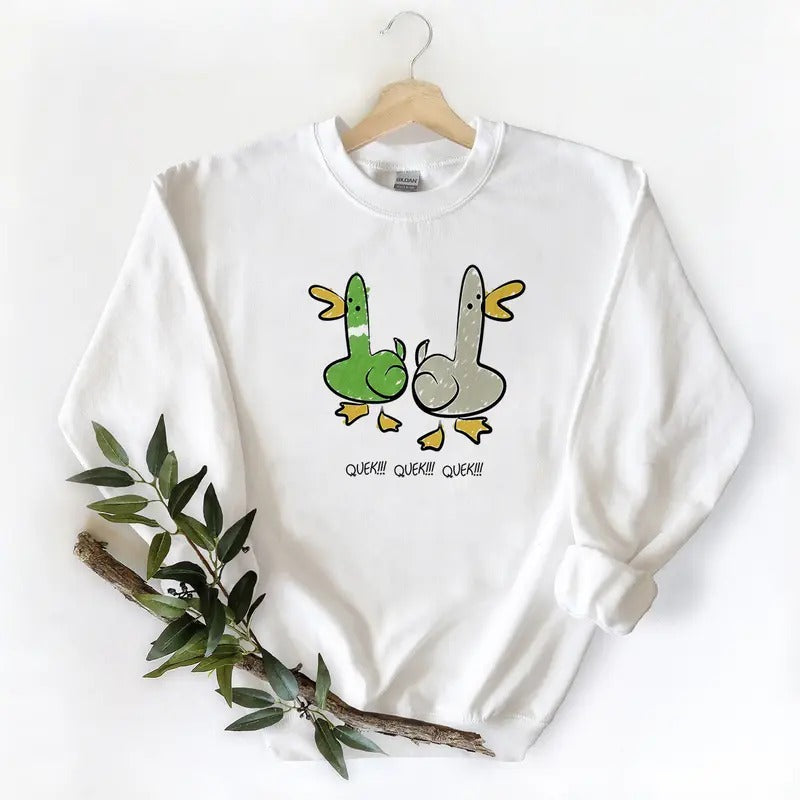 Quek quek quek Mallard Duck funny Unisex Tshirt Sweatshirt Hoodie, for duck hunters, husbands and Mallard duck lovers