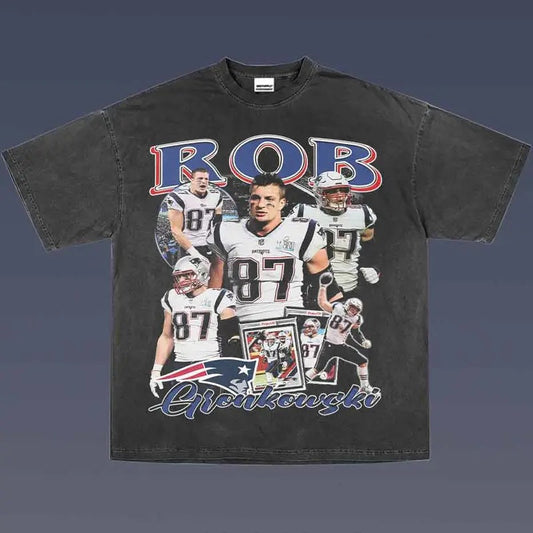 ROB GRONKOWSKI 1.0 VINTAGE TEE | AMERICAN FOOTBALL | GIFT FOR FANstyle{n002}2