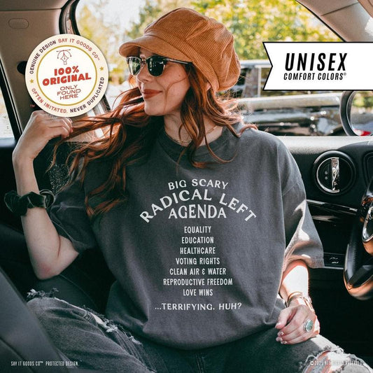 Radical Left Agenda Shirt, Anti-Trump Protest Tee, Progressive Political Shirt, Liberal Protest Shirt Equality Statement Tee Trending Funny Quote Shirt