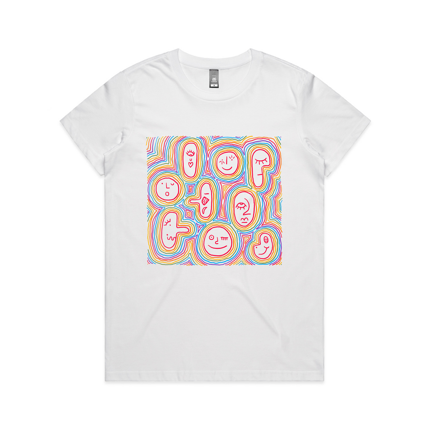 Rainbow Faces Tee