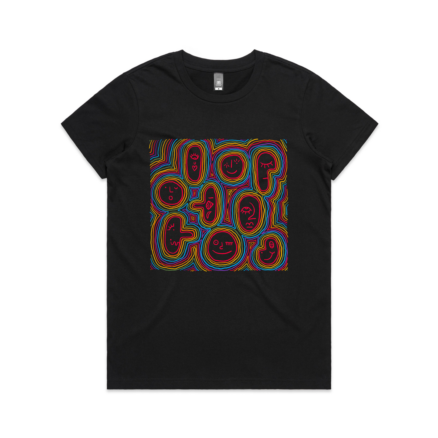 Rainbow Faces Tee