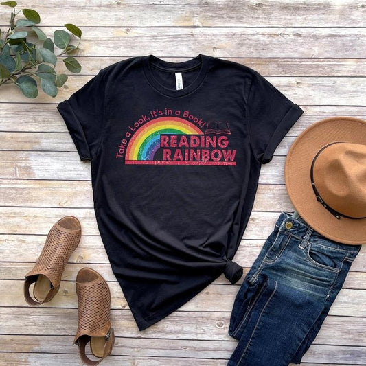Reading Rainbow Shirt, Retro Librarian Shirt, Teacher Appreciation Shirt, Retro Comfort Rainbow School Shirt, Book Lover Gift, Bookworm Tee  T-shirt, sweater and Hoodie
