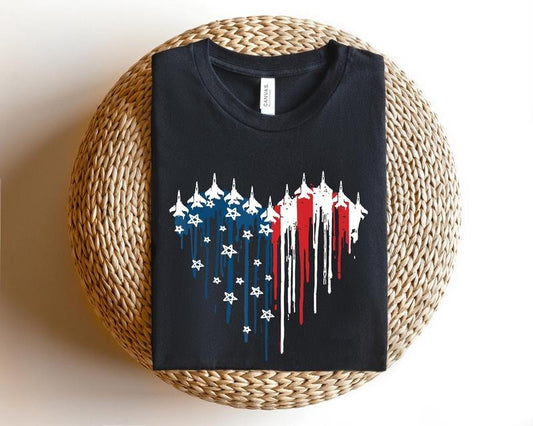 Red White Blue Air Force Flyover Shirt4th Of July Shirtred Wine Blueindependence Day Shirtgift For Womenamerican Flagred White Blue  T-shirt, sweater and Hoodie
